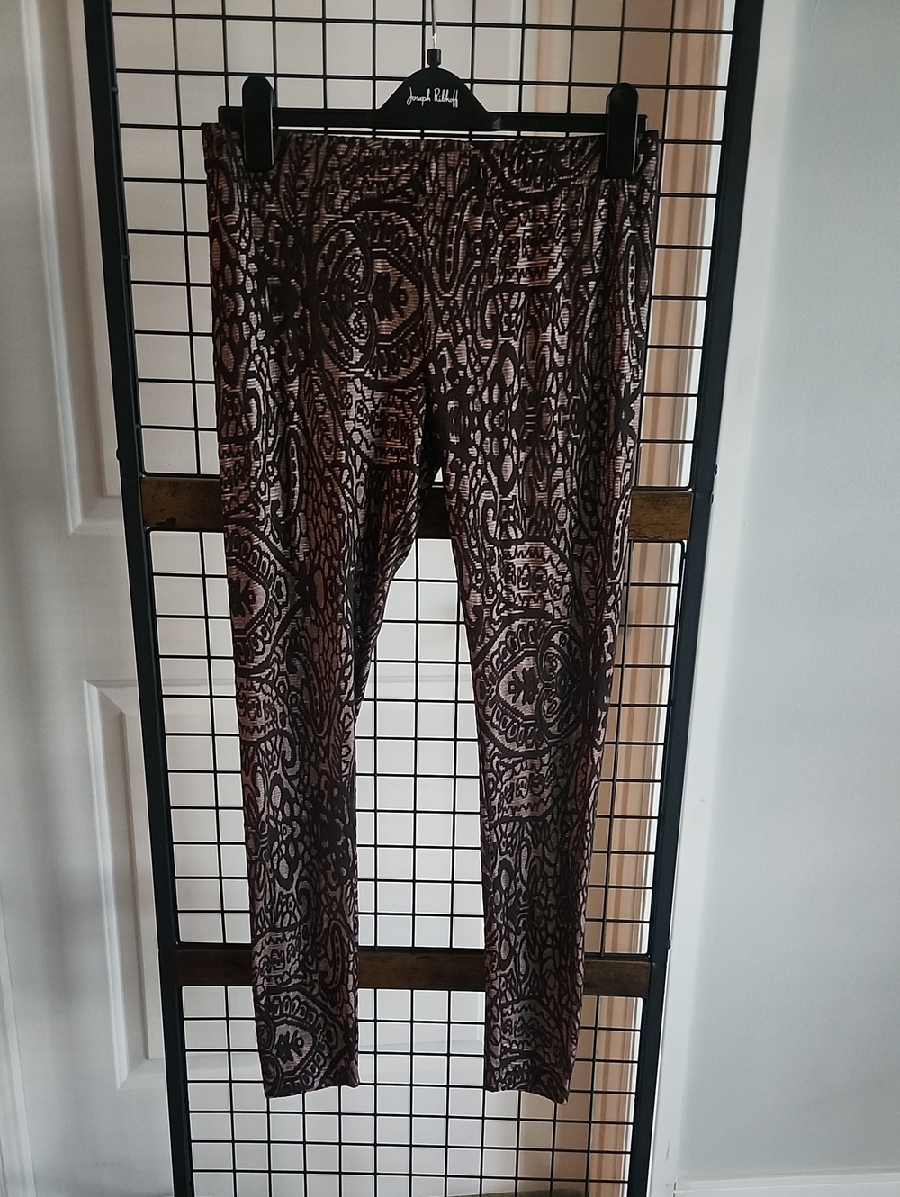 Dex Brown Paisley Print Stretch Leggings
